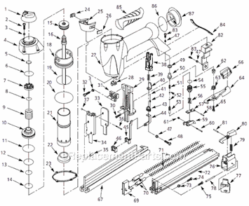 Part Location Diagram of SV494900AV Campbell Hausfeld Inner Trigger Spring